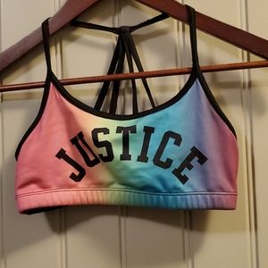 Justice sports bra
